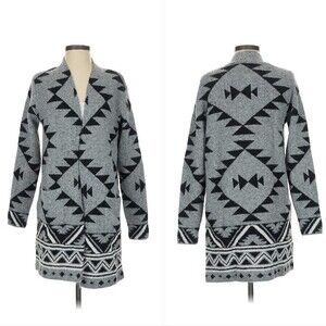 NWT Frye Jacquard Southwestern Cardigan Women's Small Open Front Long Sleeve